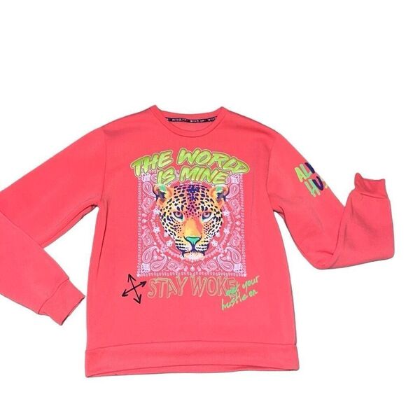 Unisex‎ Peach Lion Sweatshirt - Picture 1 of 9